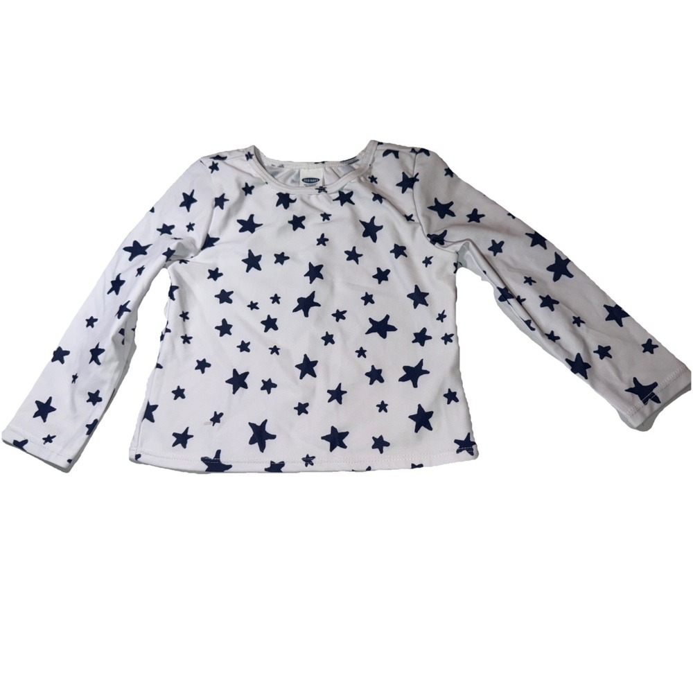 Old Navy Baby STAR RASH GUARD 12-18 Months Long Sleeve Blue‎ & White Boy Or Girl